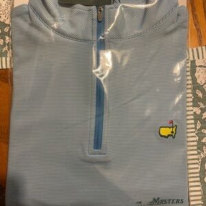 2025 Masters Peter Millar Light Blue Quarter-Zip Pullover